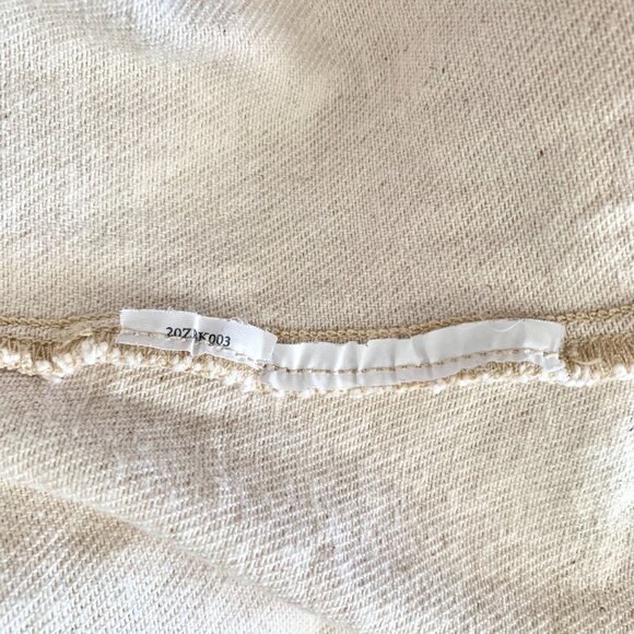 Zara Twill Denim Shirt Jacket Balloon Sleeve Collar Coastal Grandma Coquette - Picture 7 of 11